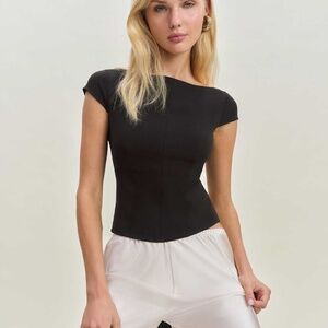 NWT Reformation Yvette Top in Black Size 6